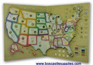 Whitman 50 State Quarter Promotion Coin Map  