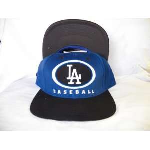   Black Los Angeles Dodgers Embroidered Snapback Cap: Sports & Outdoors