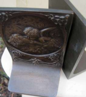 Angel Bookends bronze by cast by Griffoul Newark New Jersey