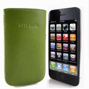   Leather Sleeve Case Cover for Apple Iphone 4 4gs 3gs 3g: Electronics