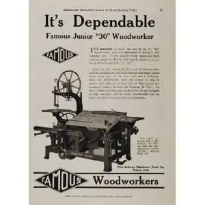  1925 Ad Famous Junior 30 Woodworker Sidney Machine Tool 