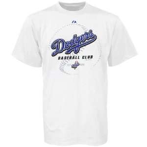   Majestic L.A. Dodgers Baseball Club White T shirt: Sports & Outdoors