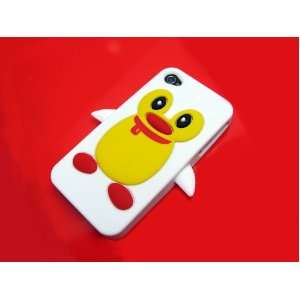  White Penguin Silicone Soft Case Cover For iPhone 4 4G 4S 
