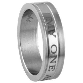 Our Love Is Forever Stainless Steel Poesy Ring Size 7 (Sizes 5 6 7 8 9 