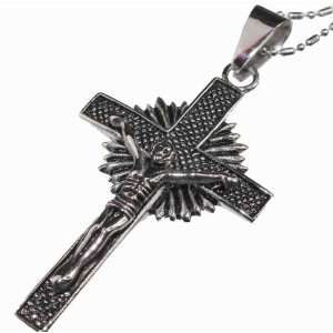  Jesus Cross Mens Pendant Necklace Jewelry
