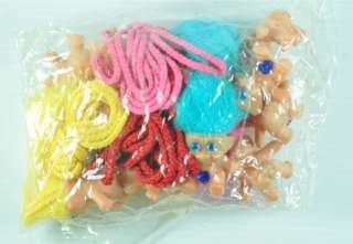 Vintage Treasure Good Luck Troll Doll Necklaces 12 piece Lot: New Old 