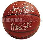 LARRY BIRD & MAGIC JOHNSON RARE AUTOGRAPHED OFFICIAL INDOOR/OUTDOOR 