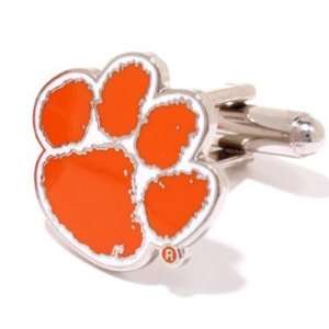   Clemson Tigers NCAA Logod Executive Cufflinks w/ Jewelry Box Sports