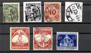 GERMANY, REICH GROUP VARIETIES 1923 35, U/NH  