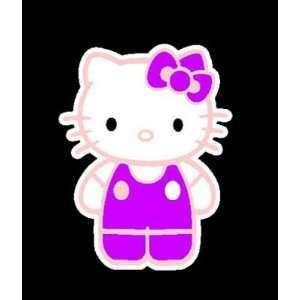 3 Color HELLO KITTY in OVERALLS Vinyl Sticker/Decal 