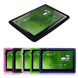  Black/Blue/Clear/Green/Pink Silicone Skin Case for Acer Iconia tab 