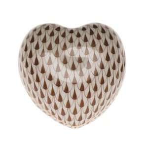  Herend Heart Paperweight Chocolate Fishnet