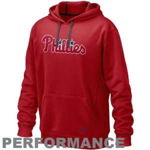 Nike Philadelphia Phillies Red Pickle Performance Hoody Sweatshirt 