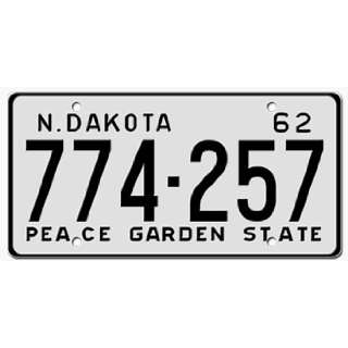  DAKOTA STATE PLATE  EMBOSSED WITH YOUR CUSTOM NUMBER   This plate 
