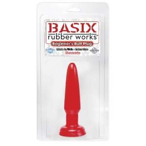  Basix 3.5 Beginners Butt Plug, Red Pipedreams Health 