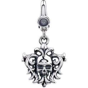  Sterling Silver 17.00 X 14.00 MM Skull Charm Jewelry