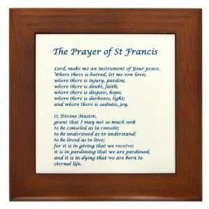 Prayer of St Francis Christian Framed Tile by   
