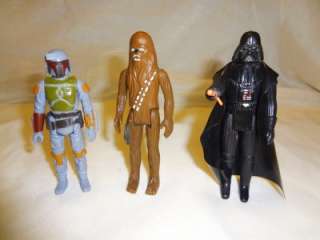   Wars vintage loose 1979 Taiwan Boba Fett, 1977 Chewbacca & Darth Vader