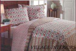 SALE! FRENCH COUNTRY JACOBEAN PROVENCE QUEEN QUILT + SHAMS SET 100% 