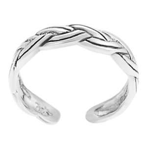 Sterling Silver Womens Celtic Knot Toe Ring Hypoallergenic Nickel 