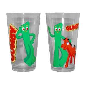 Gumby Character Drinking Glasses (Set of 2)  Kitchen 