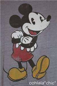 DISNEY Mickey Mouse Soft Blue Long Sleeve T Shirt Tee  