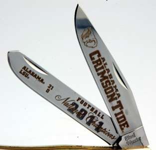 Alabama Crimson Tide 2011 BCS National Champions Knife Steel Warrior 