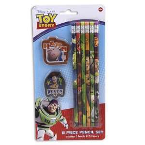  8pc Toy Story Pencil Stationary Set