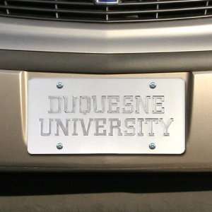  Duquesne Dukes Satin Mirrored Mascot License Plate Sports 