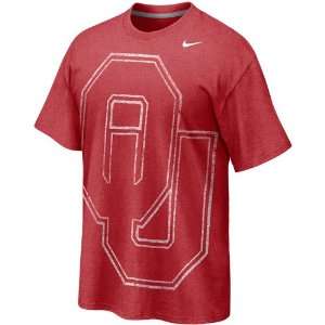  Nike Oklahoma Sooners Big Time Tri Blend T Shirt   Crimson 