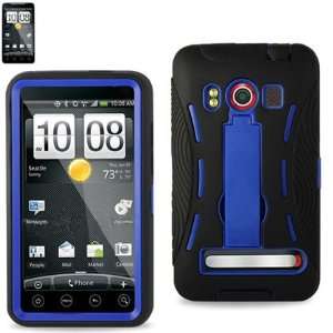   ) SPRINT HTC EVO 4G   BLUE ON BLACK Cell Phones & Accessories