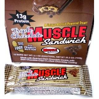 Costas Foods Muscle Sandwich Bars, Peanut Butter Cup, 2 ounce bars, 12 