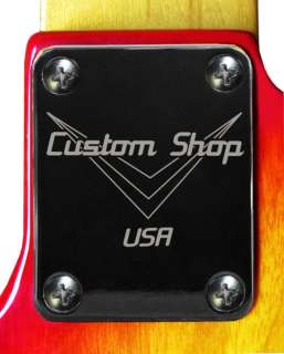NeckPlate Chrome 4 Fender Strat Tele Guitar Custom Shop   FREE 