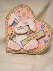 Handmade Greeting Card 3D Bunny On Heart Shaped Card