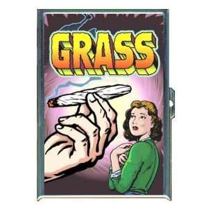 Marijuana Grass Comic Image ID Holder, Cigarette Case or Wallet MADE 