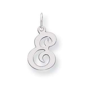    Sterling Silver Stamped Initial E Charm   JewelryWeb: Jewelry