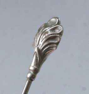 Antique Old Sterling Silver Top Art Nouveau Victorian Hat Pin Stick 6 