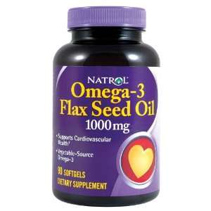  Natrol Flax Seed Oil 1000mg Gels 8pc Heart Health Miniwing 