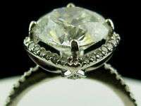 4CT Round Diamond Engagement 18K Gold Ring EGL Cert  