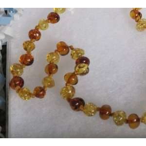 Teething Necklace Baltic Amber   Tri Colored   12 13