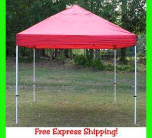 New Ez Pop Up Canopy Party Tent Gazebo Red 10 x 10  