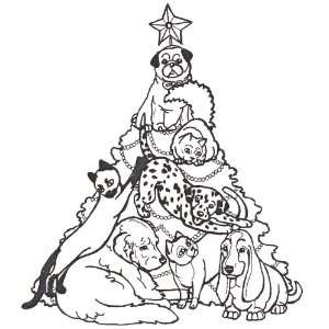  Dog Rubber Stamp   Christmas Tree of Pets: Arts, Crafts 