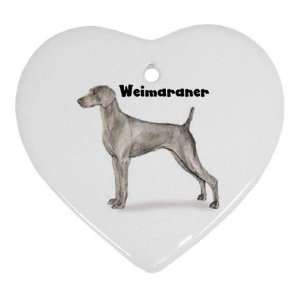  Weimaraner Ornament (Heart)