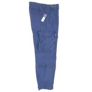 Polo Ralph Lauren Mens Linen & Silk Cargo Pants Blue  