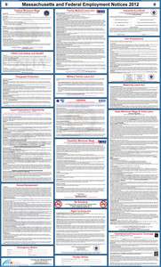   Massachusetts State & Federal Labor Law Posters Full Color Laminated
