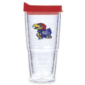   Kansas Jayhawks Tervis Tumbler 24 oz Cup with Lid: Sports & Outdoors