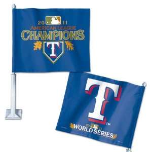 Texas Rangers 2011 American League Champions Car Flag  