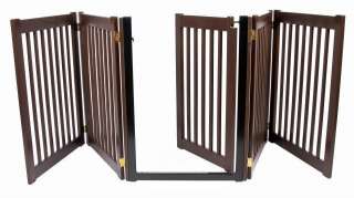 Wood Walk thru door DOG GATE expand to 9 ft extra long fence zig zag 