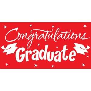   Graduate Giant Party Banners   Red