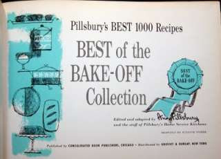 1959 Pillsburys Best of Bake Off Collection Cookbook  
